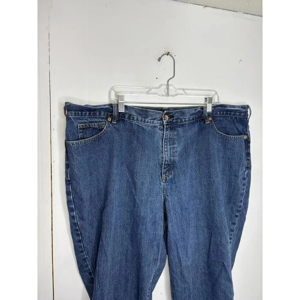 Lands End Jeans Womens 26W High Rise Straight  Modest Ankle Office Casual